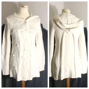 Glimmer by J.J. Basics Knit Hooded Sweater Size Small